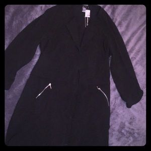 Long Black Blazer Like Top